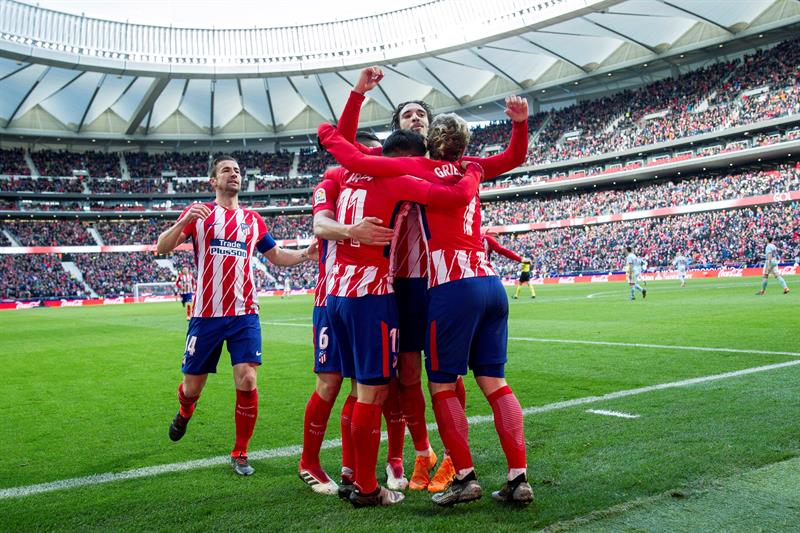 En este momento estás viendo La Liga: Atlético Madrid sigue en la pelea tras golear por 3-0 a Celta de Vigo