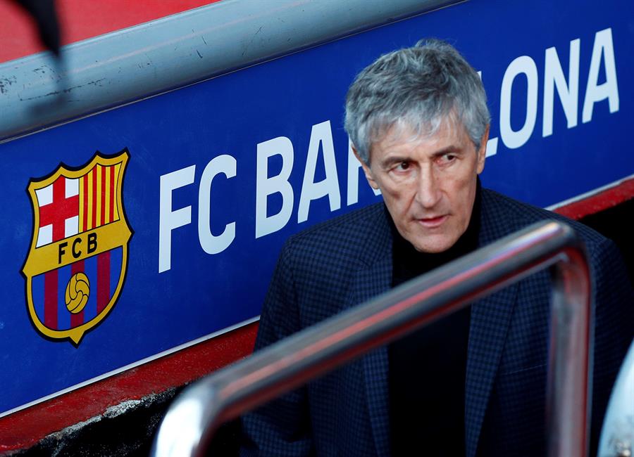 Presentación de Quique Setién como nuevo entrenador del FC Barcelona